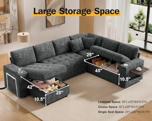 Vipbear 111" Modular Sectional Sleeper Sofa - Image 5