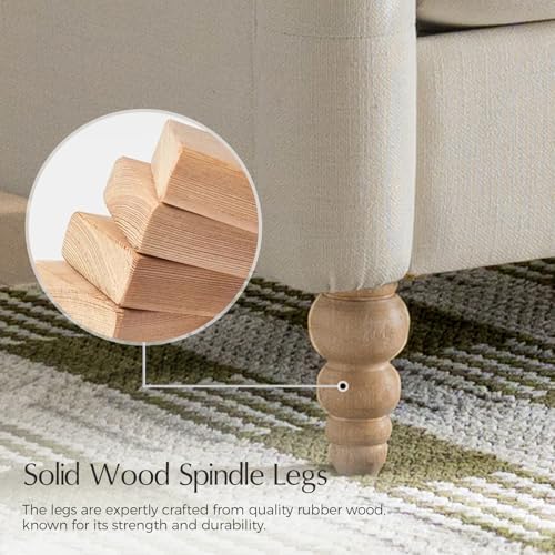 50.5 Inch Mid-century Modern Upholstered Loveseat Sofa - Image 4