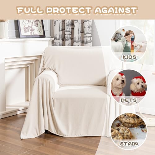MYSKY HOME White Armchair Couch Cover - Image 3