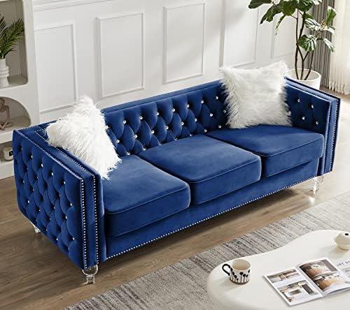 mikibama Velvet 3 Seater Sofa Couch - Image 4