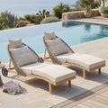 Patio Chaise Lounge Chairs Set of 2, Oversized Lounge Chair Outdoor by DAYARUS