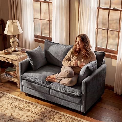 KYJ Loveseat Sofa, Cloud Love Seat Couch 3 Layer Cushion - Image 3
