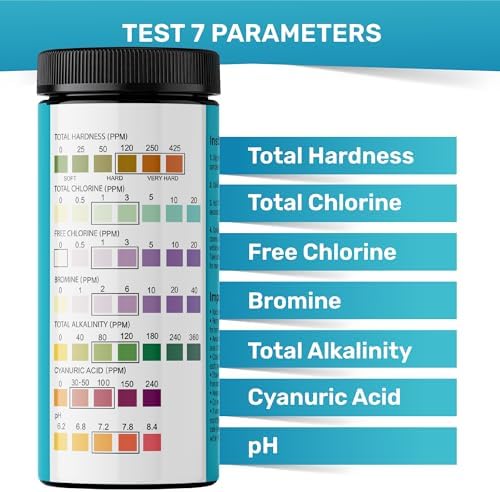 JNW Direct Pool Test Strips for Pools and Spas - 7 in 1 Water Test 200 Pack - Image 7