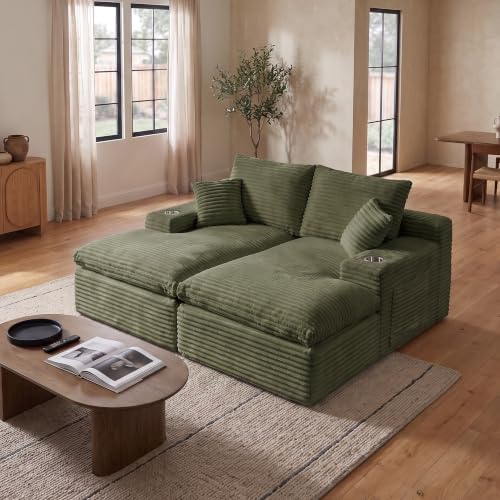 120" Modular Sectional Sofa, U-Shape Boneless Couch - Image 6