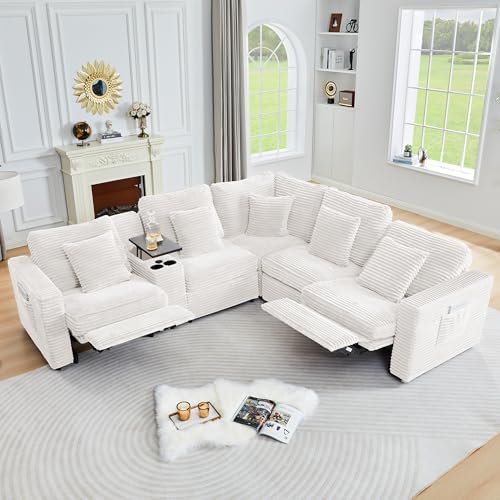ORRD Power Reclining Sectional Sofa, Electric 3 Seat Recliner - Image 6