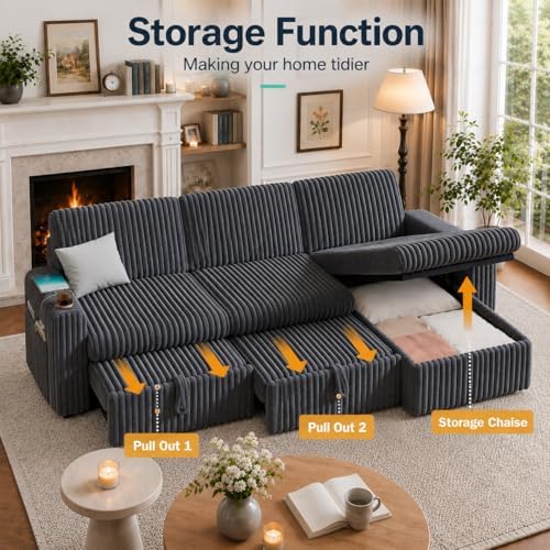 Vipbear 101" Sectional Sleeper Sofa - Image 4