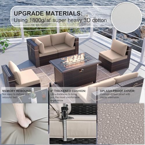 Kullavik 8 Piece Wicker Patio Furniture Set - Image 4