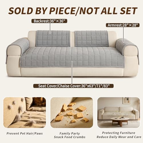 Couch Covers for Sectional Sofa, L Shaped Modular Couch Cover - Image 5
