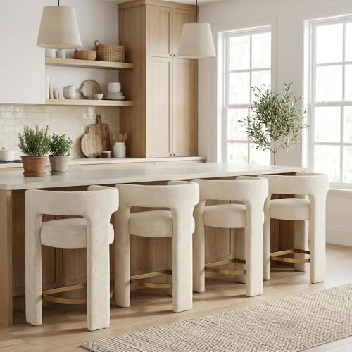 Jofran Gwen Natural Upholstered Counter Stool - Image 2