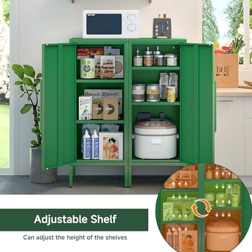 Metal Storage Cabinet 39.5” Decorative Storage Cabinet - Image 5