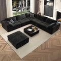 118" Cloud Couch Oversized Modular Sectional Sofa, Boneless L-Shaped 6 Seater by MAKIAAP