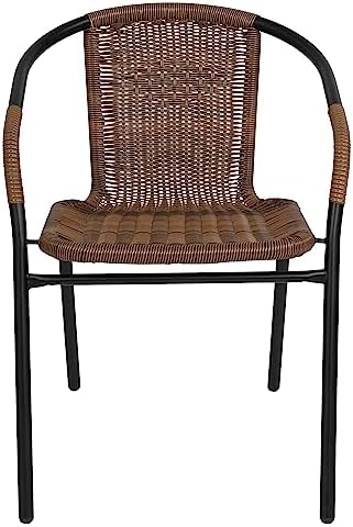 Flash Furniture Lila Modern Rattan Indoor/Outdoor Stackable Dining Chairs - Image 5