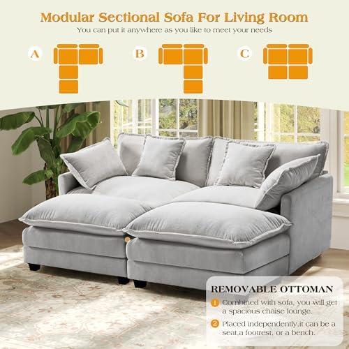 Hanherry Modular Sectional Sofa, Cloud Couch - Image 3
