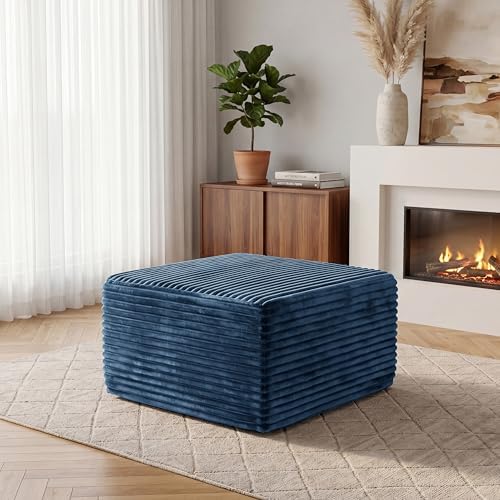 28” Boneless Couch Ottoman Modular Sectional Corduroy Cloud Sofa Foot Rest by ICCEQUEEFURNITURE