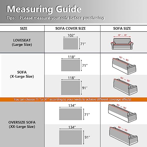 MEETSKY Couch Cover Sectional L Shape Sofa Covers Protector Sofa Throw Cover - Image 5