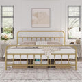 Yaheetech King Metal Platform Bed Frame, Victorian Headboard & Footboard by Yaheetech