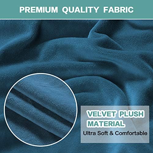Turquoize Velvet Couch Covers Stretch Oversized Sofa Cover - Image 3