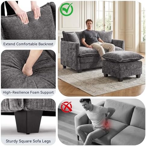 L-Shape Loveseat Sofa Couch - Image 5