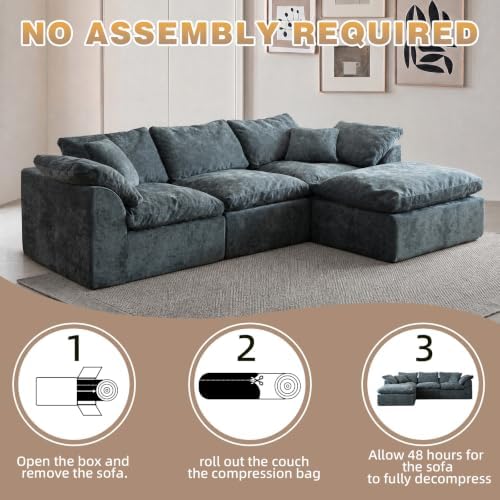109" Boneless Cloud Couch Sectional - Image 4