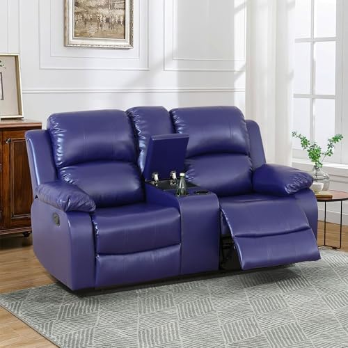 Recliner Sofa for 2 Seats, Manual Reclining Couch Set, Living Room Furniture by Snuptor