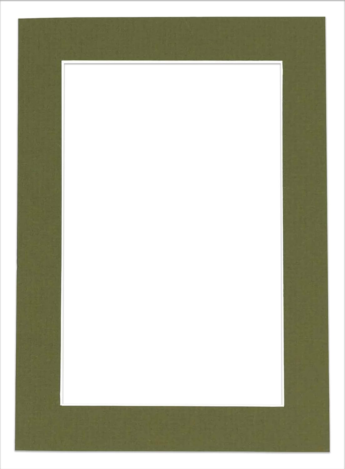 5x7 Mat for 8.5x11 Frame - Precut Mat Board Acid-Free Show Kit with Backing Board, and Clear Bags Dill Green 5x7 Photo Matte Made to Fit a 8.5x11 Picture Frame Matboard for Framing, Pack of 1 Mat