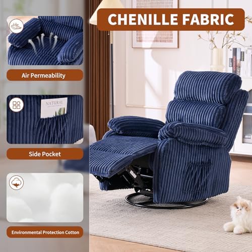 Premium Velvet 360° Swivel Recliner - Image 5