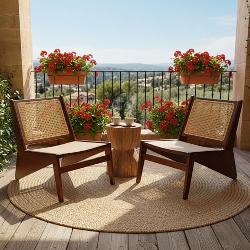 Welnow Mid Century Rattan Accent Chair - Image 6