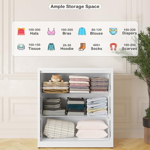 COFaR Metal Dresser for Bedroom, Dressers & Chests of Drawers for Nightstand - Image 3