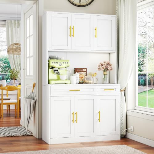 GAIOUS 71" Metal Kitchen Pantry Cabinet, Buffet Sideboard by GAIOUS