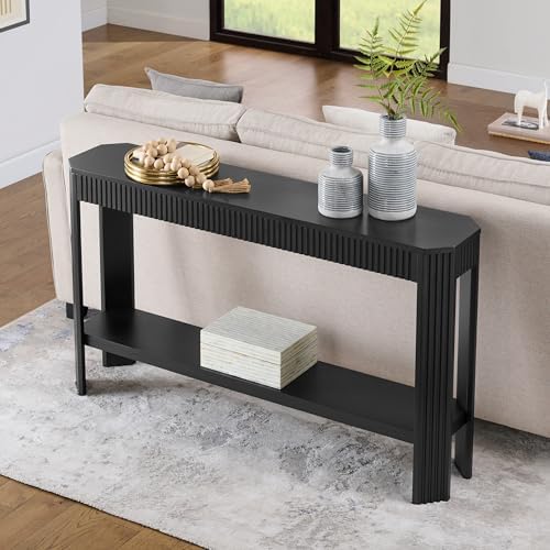 Alaterre Furniture Fluted Solid Wood Console Table, 56”x12”x32” by AlaterreFurniture