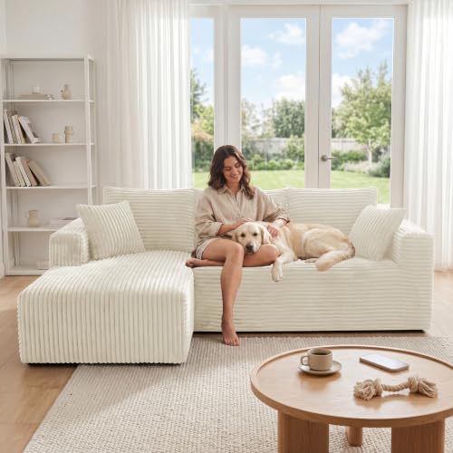92.5" Modular Sectional Sofa, L-Shaped Cloud Couch by ICCEQUEEFURNITURE