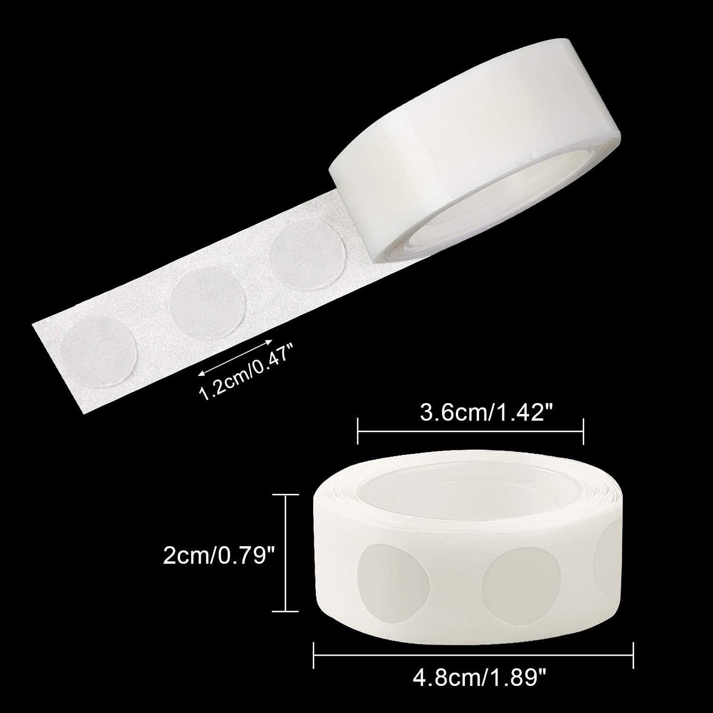 UPINS 800 Pcs Point Dots Balloon Glue Removable Adhesive Point Tape, 8 Rolls Double Sided Dots Stickers for Craft Wedding Decoration
