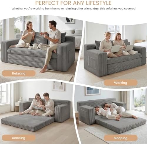 Boneless Couch Sofa Bed, Pull Out Couch Bed - Image 6