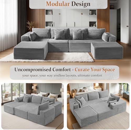 37" Cloud Sectional Couch Ottoman - Image 6