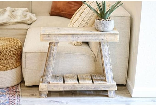 26x8x23 Aztec A Frame Accent Table Natural Farmhouse Rectangular Wood Rustic by Unknown