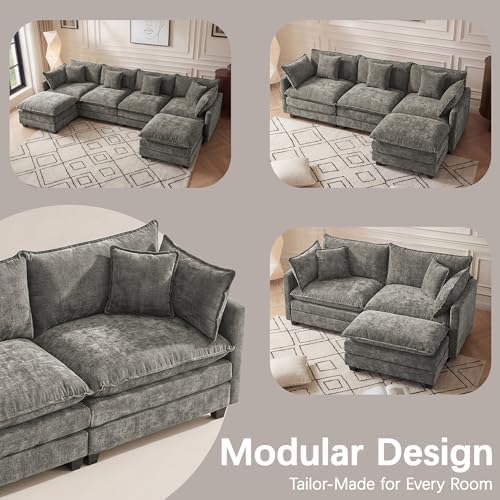 Modular Sectional Sofa 133" Oversized Cloud Couch - Image 6