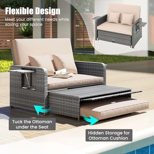 Tangkula Patio Rattan Daybed - Image 6