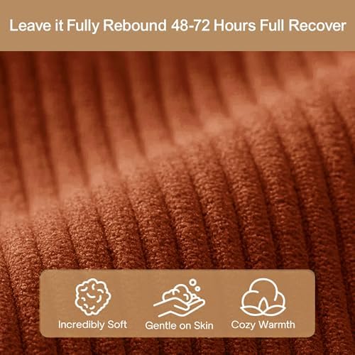 Convertible Futon Sofa Bed, 2 Seater Corduroy Floor Queen Size Bed Foldable - Image 6