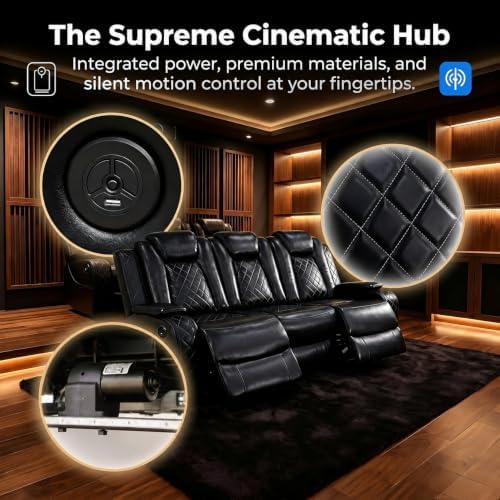 3-Piece Power Recliner Sofa Set, 2 Reclining Sofas & Recliner Chair - Image 6