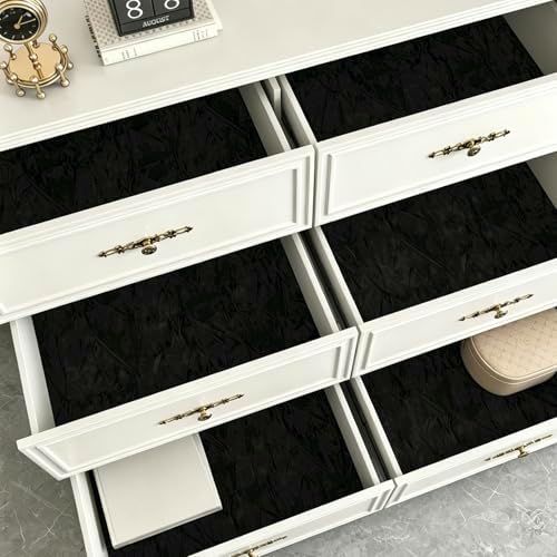 Decotalk Black Velvet Wallpaper Felt Fabric Velvet Contact Paper Peel and Stick - Image 3