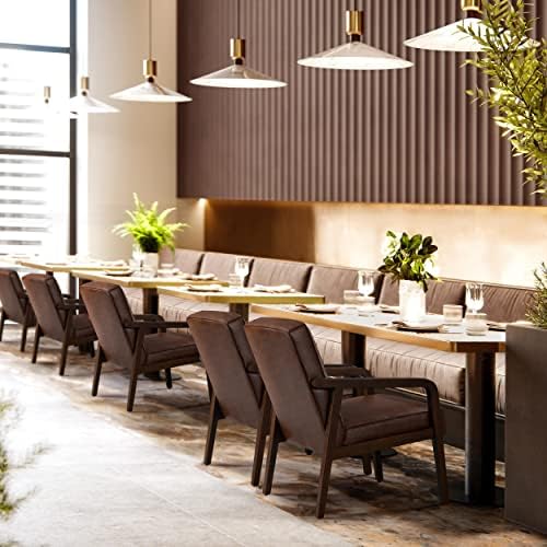 Yaheetech Accent Chairs Set of 2, Mid-Century Modern, Dark Brown - Image 6