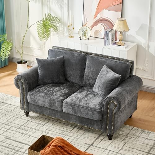 KEIKI 64" Oversized Chenille Loveseat Sofa - Image 3