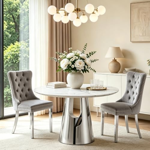 45” Round Dining Table Set For 2, Kitchen Table - Image 2