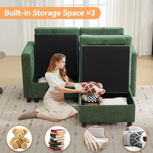 WUTUTUEE 58”Modular Sectional Loveseat Sofa - Image 4