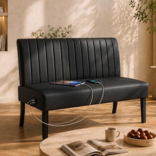 43'' Leather Armless Loveseat by STHOUYN