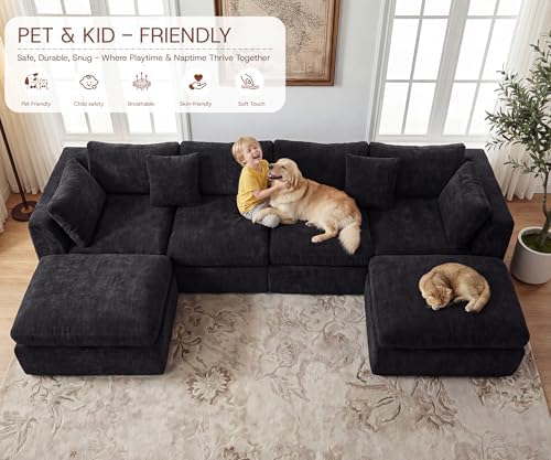 GRUSIGN 141'' Oversized Boneless Cloud Couch - Image 5