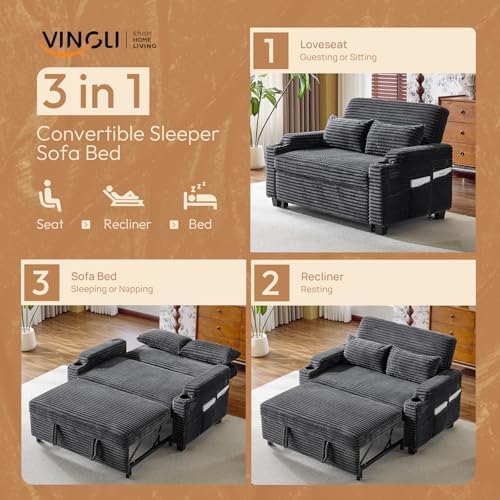 VINGLI Loveseat Sleeper Sofa Couch - Image 6