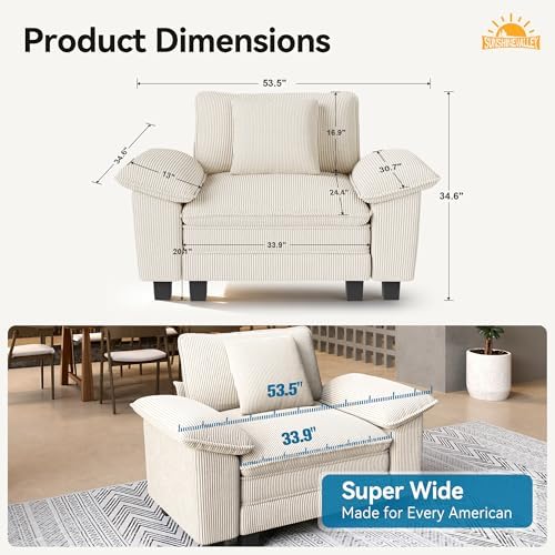 SUNSHINE VALLEY 1-Seat Modular Couch Accent Chair Sofa - Image 2