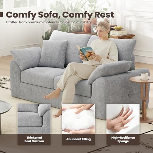 75.6" Cloud Boneless Sofa, Loveseat Couches - Image 4