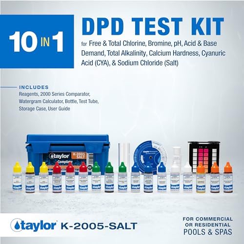 Taylor Technologies K-2006-SALT FAS-DPD, 9-in-1 Saltwater Pool Test Kit - Image 2